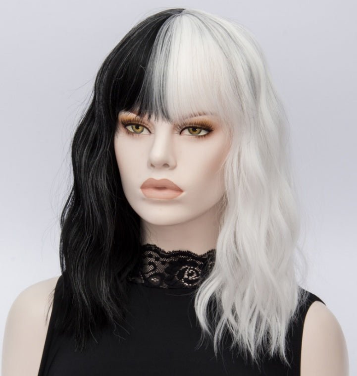Short Wigs Similler Synthetic-Hair Halloween Kinky Cosplay Women White Straight for Black - Pendo Store