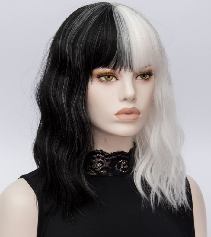 Short Wigs Similler Synthetic-Hair Halloween Kinky Cosplay Women White Straight for Black - Pendo Store