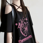 Off Shoulder Bow T-Shirt