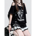 Off Shoulder Bow T-Shirt