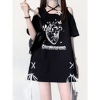 Off Shoulder Bow T-Shirt