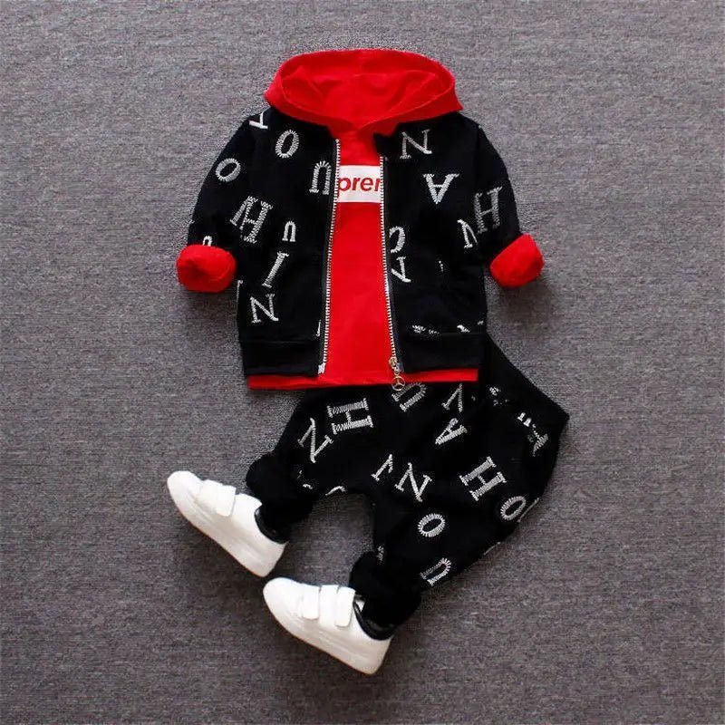 Spring and Autumn Boys Clothing Set Girls' Spring and Autumn Leisure Three piece Set Infant and Young Children's Clothing - Pendo Store