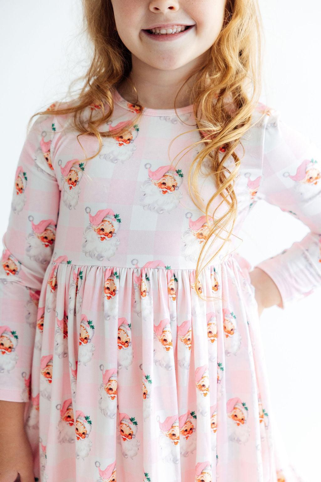 Storybook Santa L/S Ruffle Hem Twirl Dress - Pendo Store