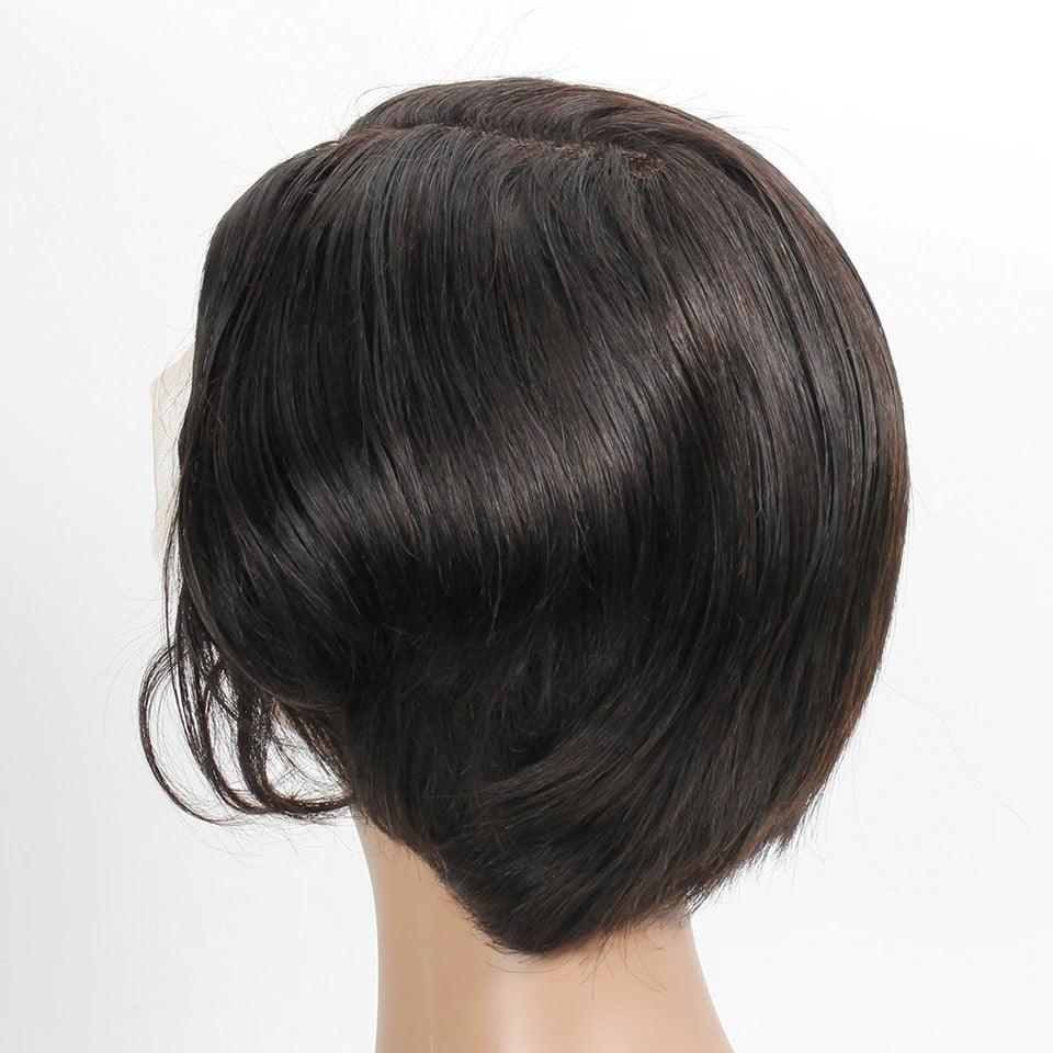 Straight Pixie Cut Wig Side Part Lace Front Human Hair Wigs Pre-plucked for Black Women Brazilian Bob Wig Transparent Lace Wigs Human Hair Wigs For Black Women Gifts for Girlfriends - Pendo Store