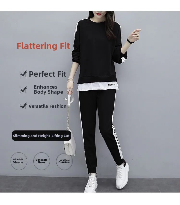 Striped Loose Fit Sportswear Set - Pendo Store