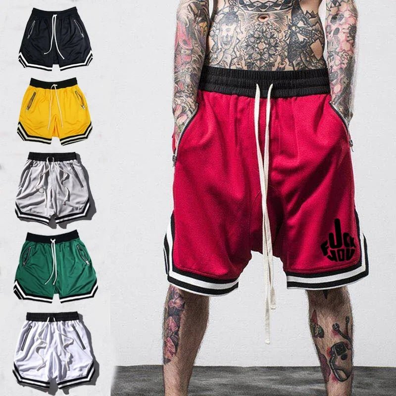 Summer Basketball Shorts Male Casual Sports Shorts Mesh Fitness Short Trousers Breathable Five Points Pant Y2k Running Clothing - Pendo Store