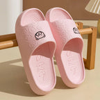 Summer Fashion Men's Slippers Printting Little Bear Sandals Indoor Bathroom Non-slip Soft Women Dormitory Casual Shoes Couple - Pendo Store