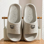 Summer Fashion Men's Slippers Printting Little Bear Sandals Indoor Bathroom Non-slip Soft Women Dormitory Casual Shoes Couple - Pendo Store