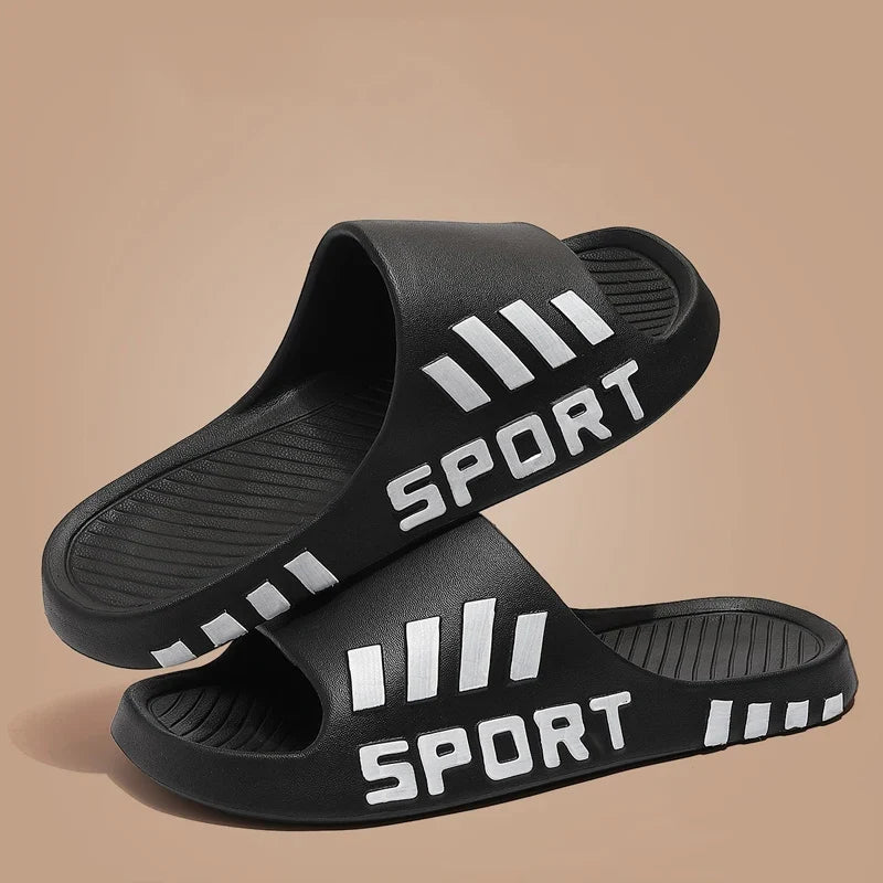 Summer Fashion Slippers For Men Indoor Outdoor Sandals Beach Flip Flop Thick Sole Male Slides Summer Non-Slip Men Shower Slipper - Pendo Store