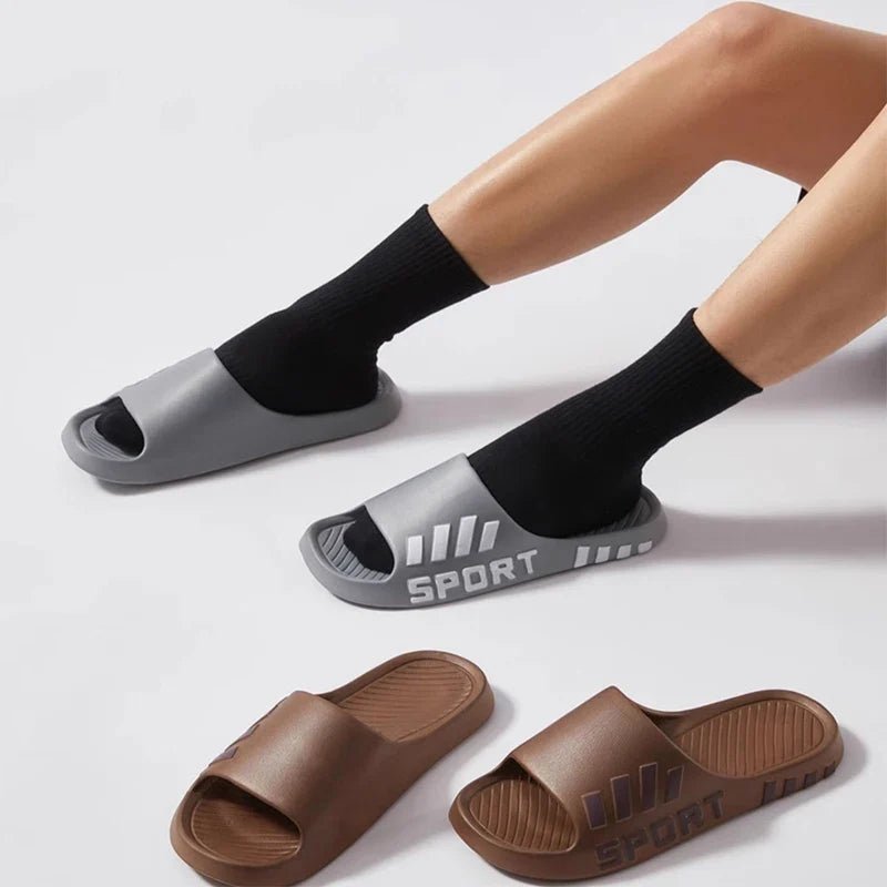 Summer Fashion Slippers For Men Indoor Outdoor Sandals Beach Flip Flop Thick Sole Male Slides Summer Non-Slip Men Shower Slipper - Pendo Store