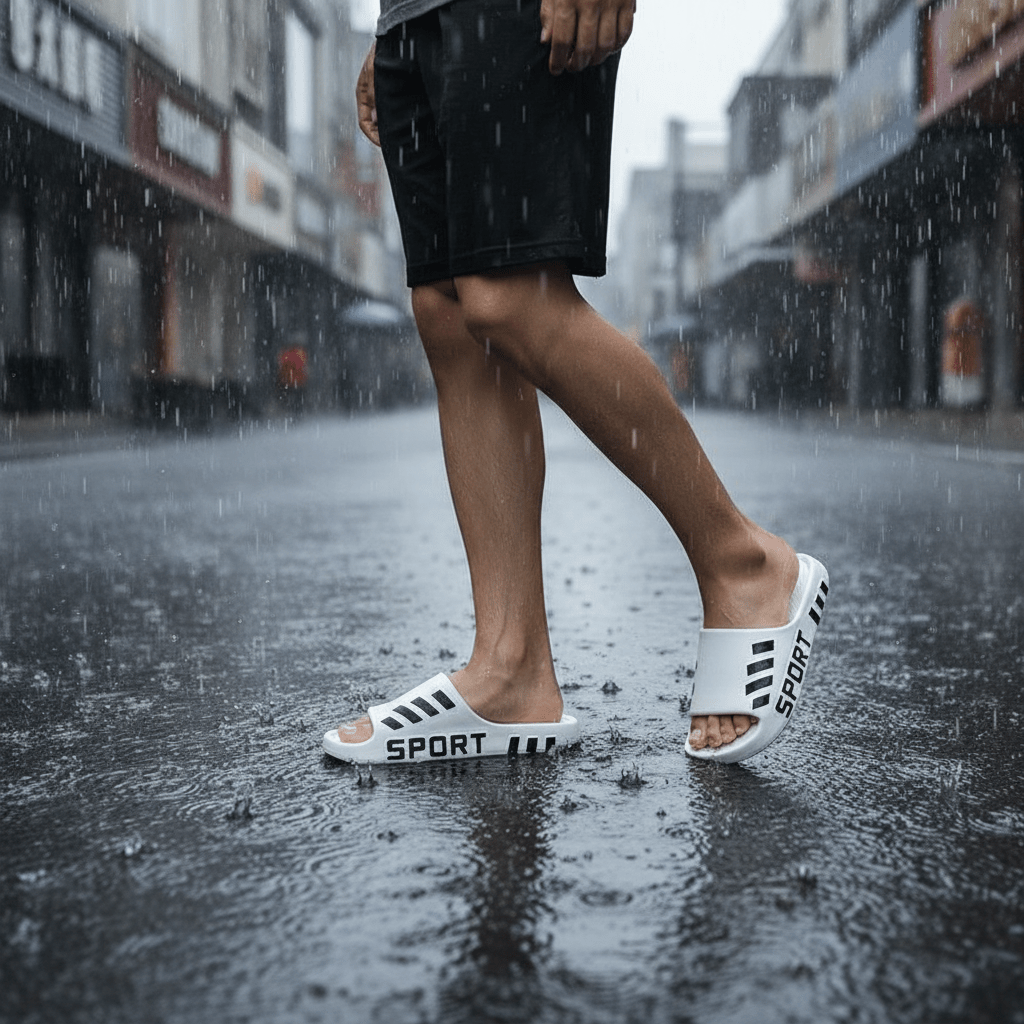 Summer Fashion Slippers For Men Indoor Outdoor Sandals Beach Flip Flop Thick Sole Male Slides Summer Non-Slip Men Shower Slipper - Pendo Store