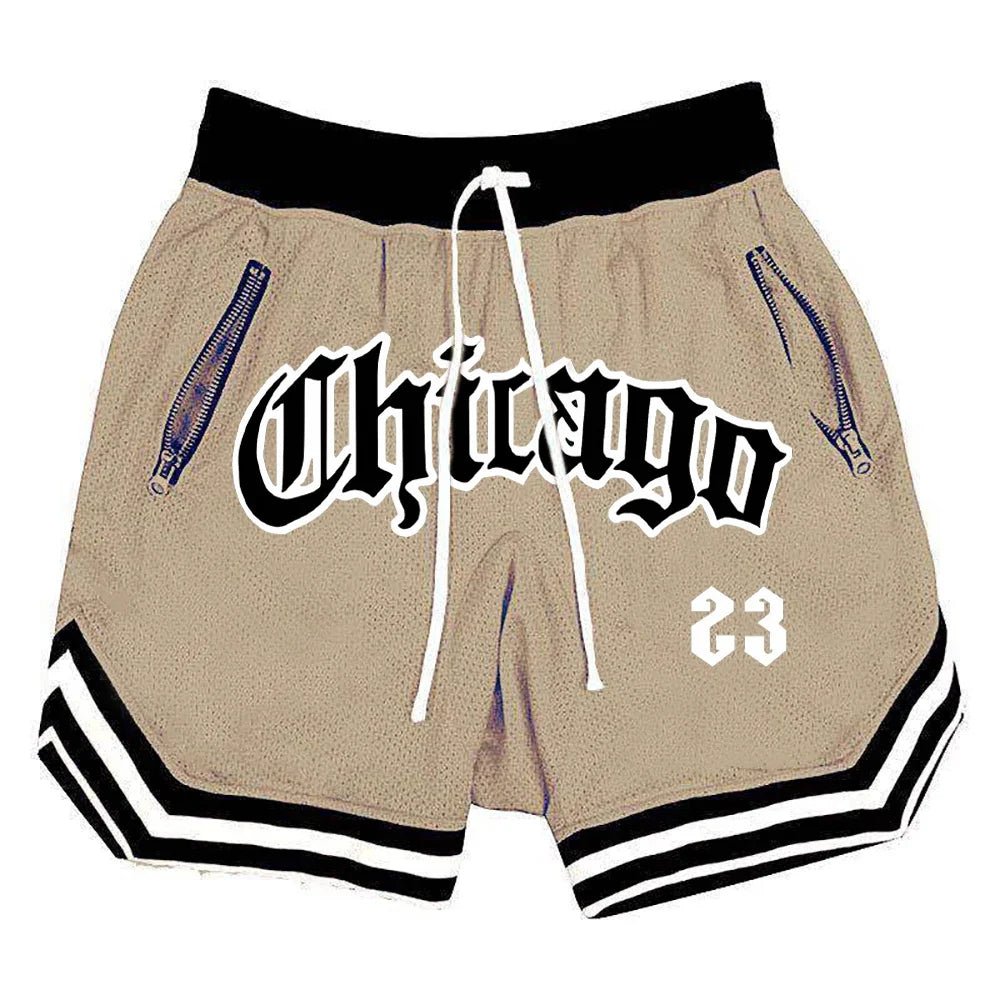 Summer New Men's Sports Fitness Shorts Men Basketball Game Training Running Casual Loose Quick-Drying Five-Point Pants - Pendo Store