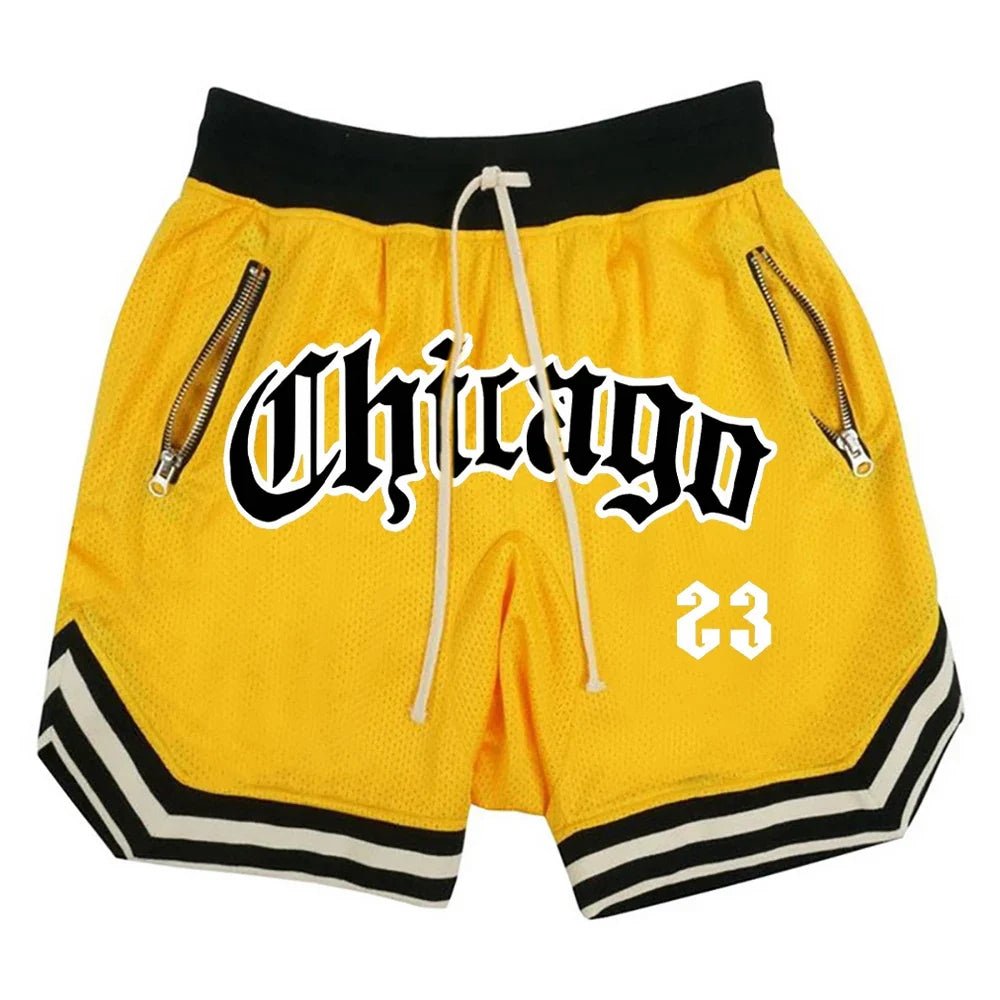 Summer New Men's Sports Fitness Shorts Men Basketball Game Training Running Casual Loose Quick-Drying Five-Point Pants - Pendo Store