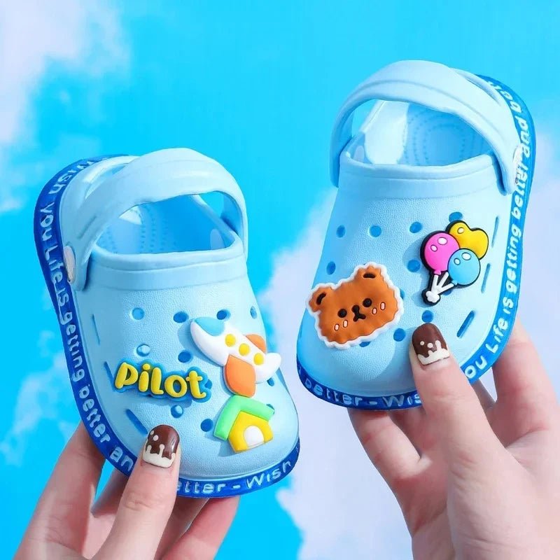 Summer Sandals, Girls, Kids, Baby Boys, Cartoon Sandals, Flat Heel, Soft Slippers, Garden Shoes - Pendo Store