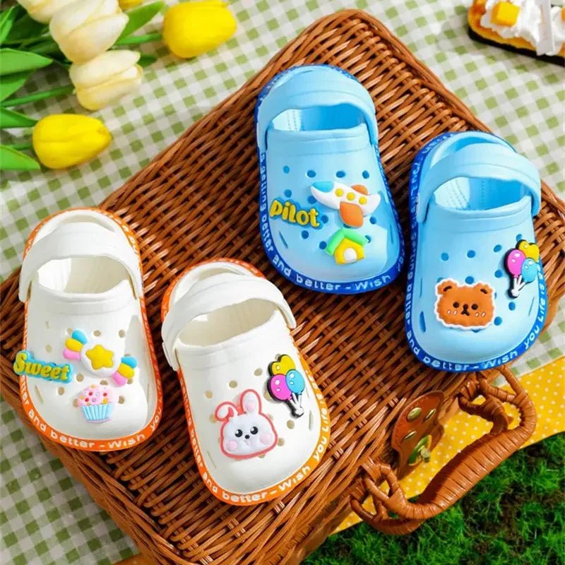Summer Sandals, Girls, Kids, Baby Boys, Cartoon Sandals, Flat Heel, Soft Slippers, Garden Shoes - Pendo Store