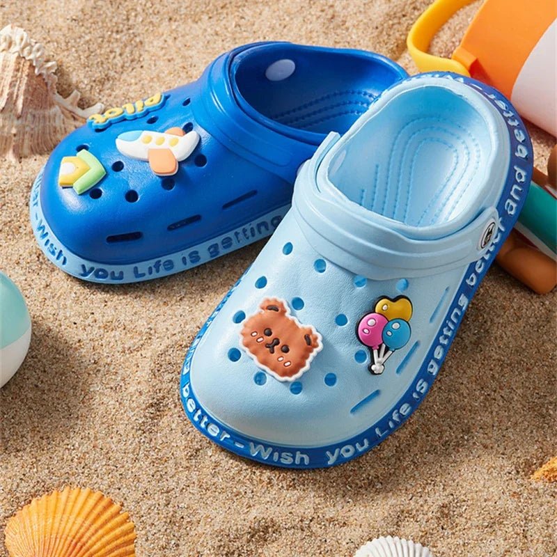 Summer Sandals, Girls, Kids, Baby Boys, Cartoon Sandals, Flat Heel, Soft Slippers, Garden Shoes - Pendo Store