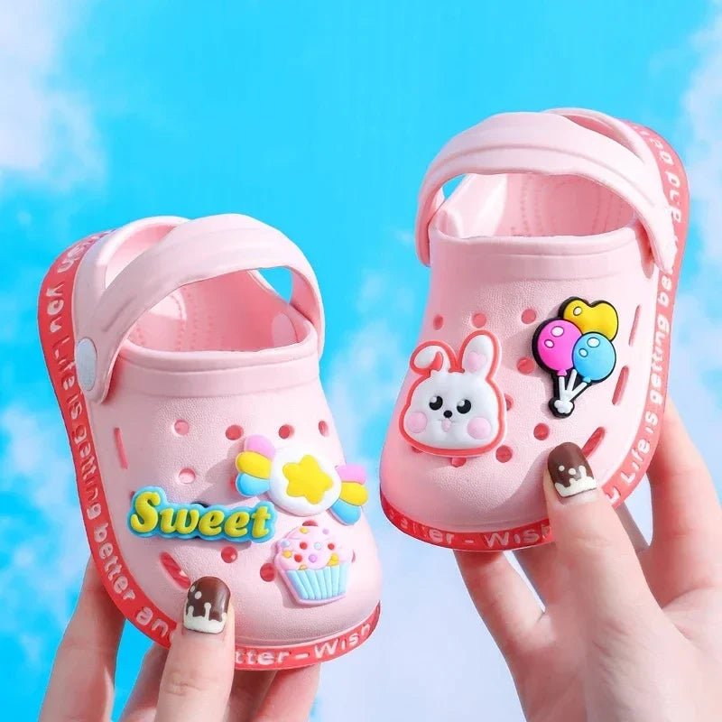 Summer Sandals, Girls, Kids, Baby Boys, Cartoon Sandals, Flat Heel, Soft Slippers, Garden Shoes - Pendo Store