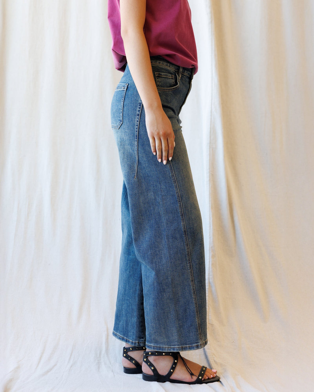 Super High Ankle Wide Leg Flattering Seam - Pendo Store