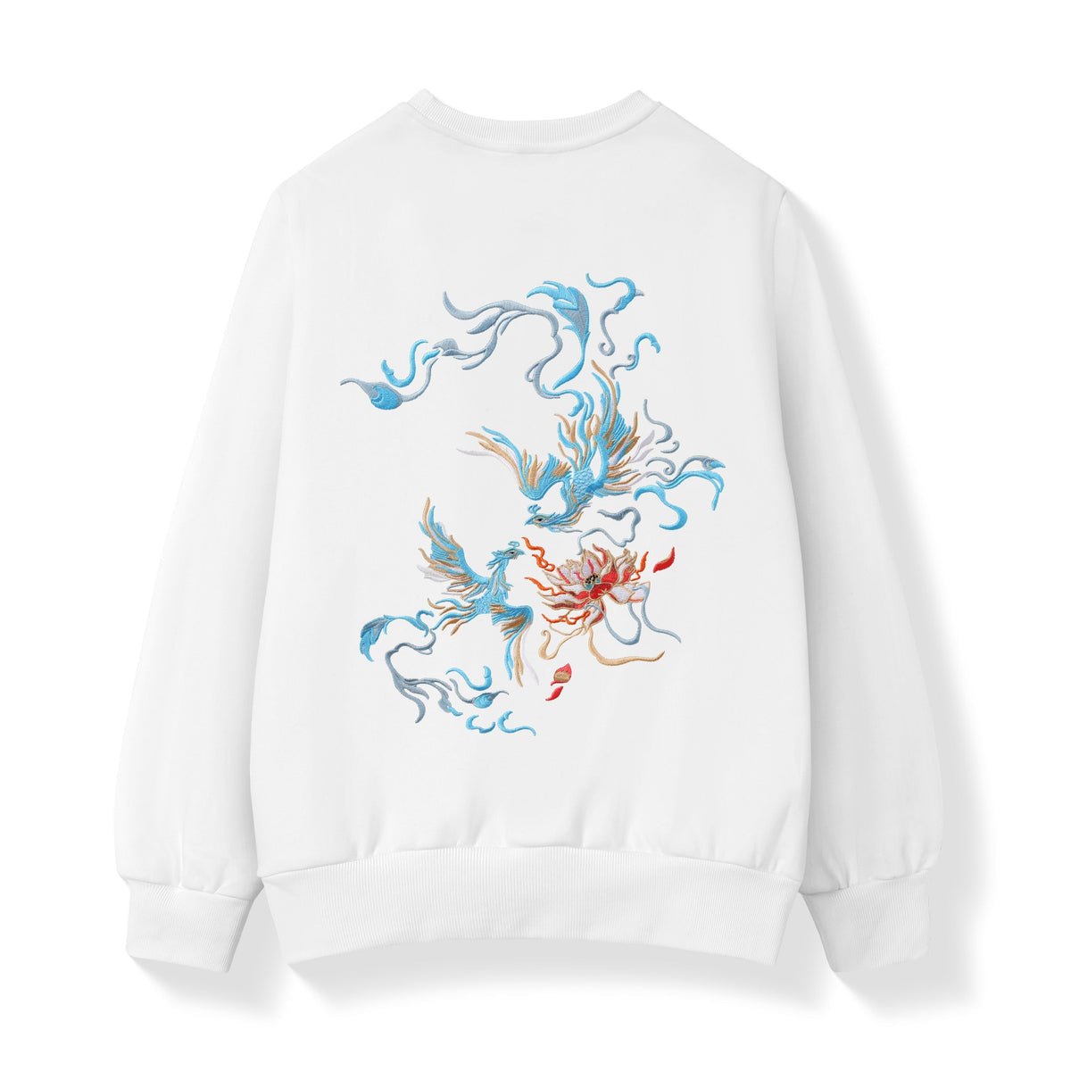 SW9010 Blue Phoenix Embroidery Sweater - Pendo Store