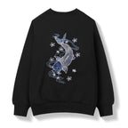 SW9015 Blue Koi Embroidery Sweater - Pendo Store