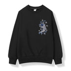 SW9015 Blue Koi Embroidery Sweater - Pendo Store