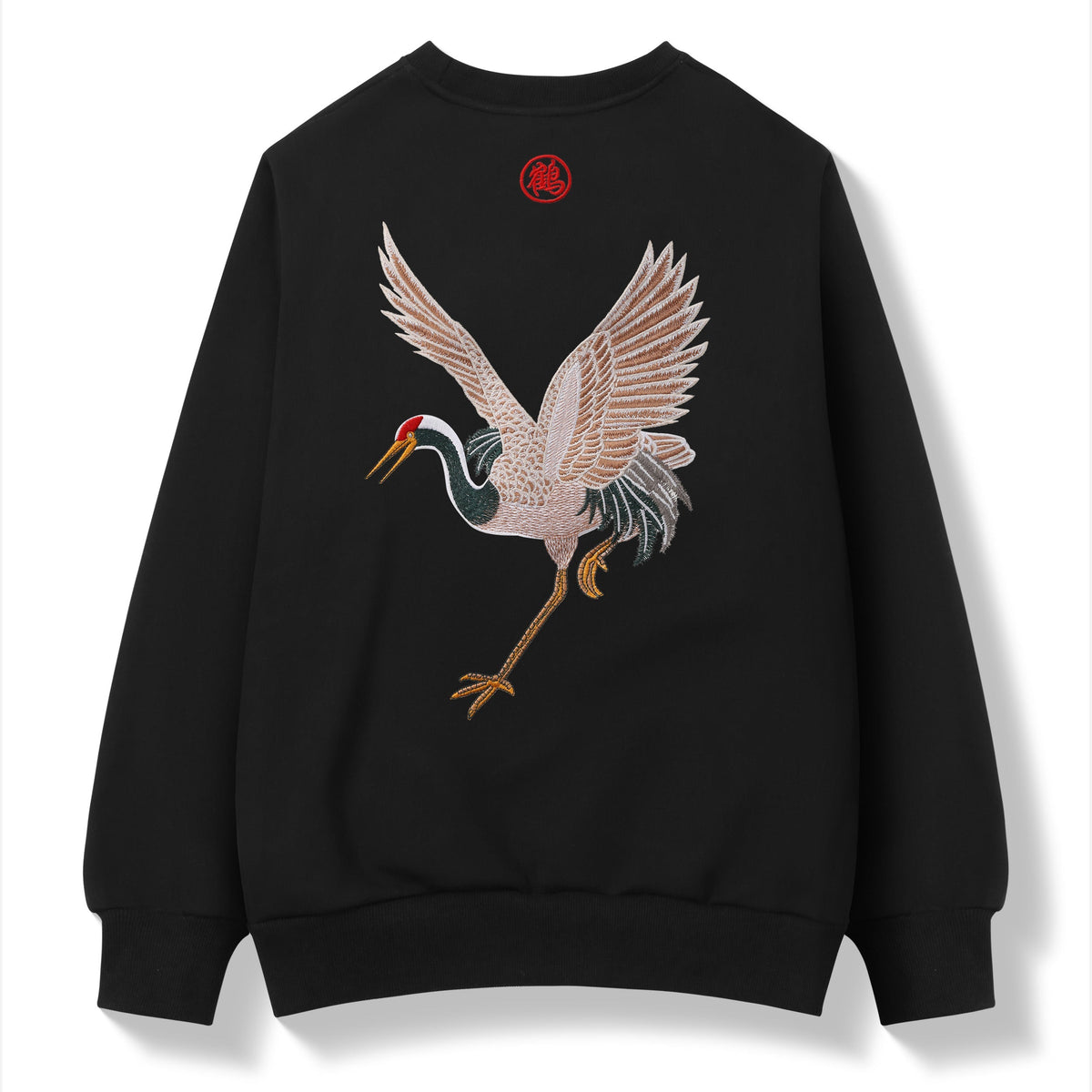 SW9016 Embroidery Crane Sweater - Pendo Store
