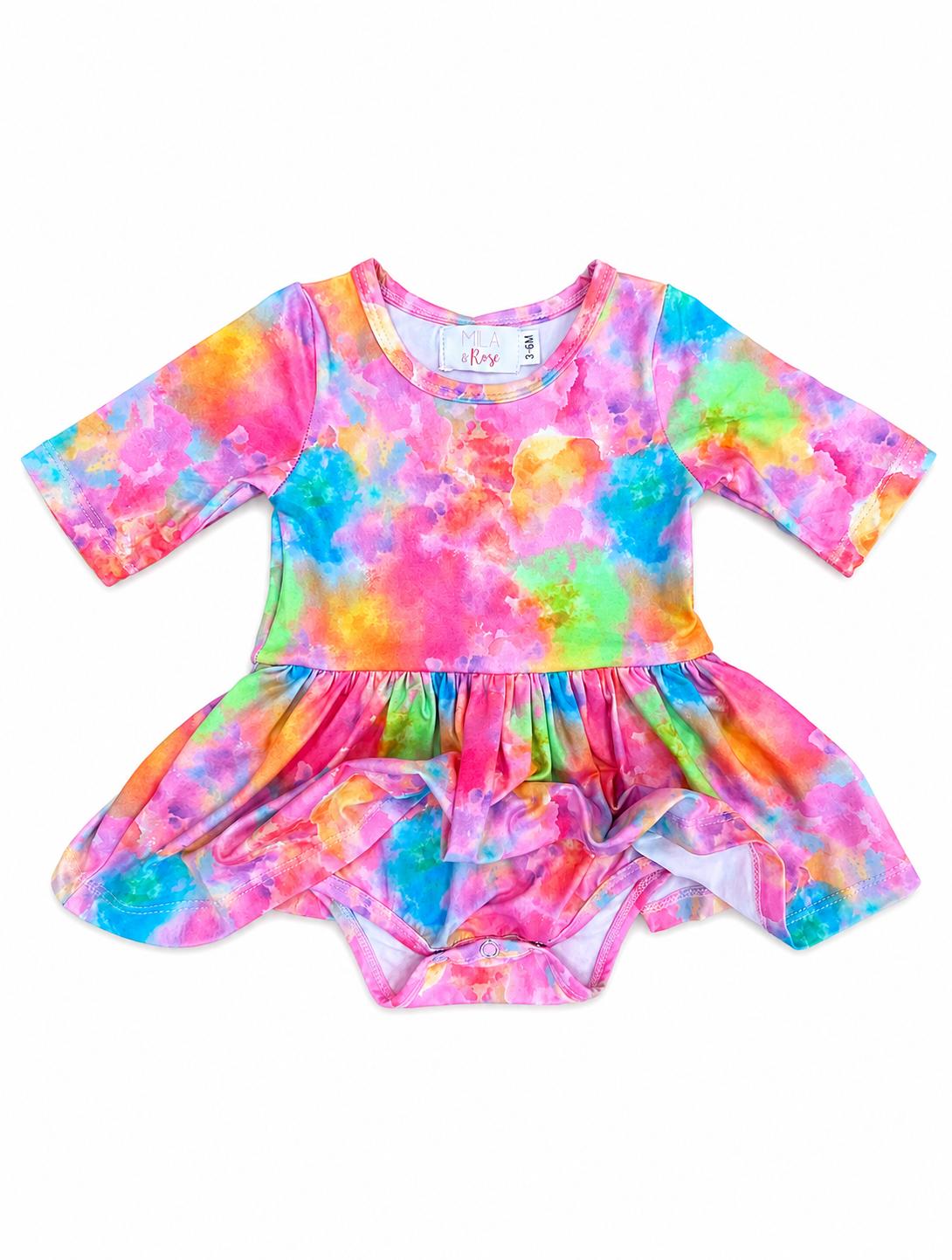 Swirly Whirly 3/4 Sleeve Twirl Bodysuit - Pendo Store