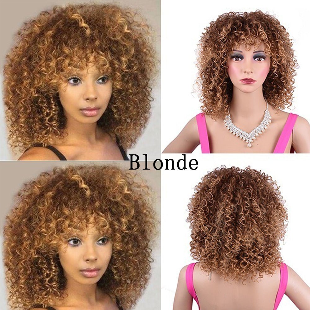 Synthetic Afro Curly Wig African Wigs For Black Women - Pendo Store