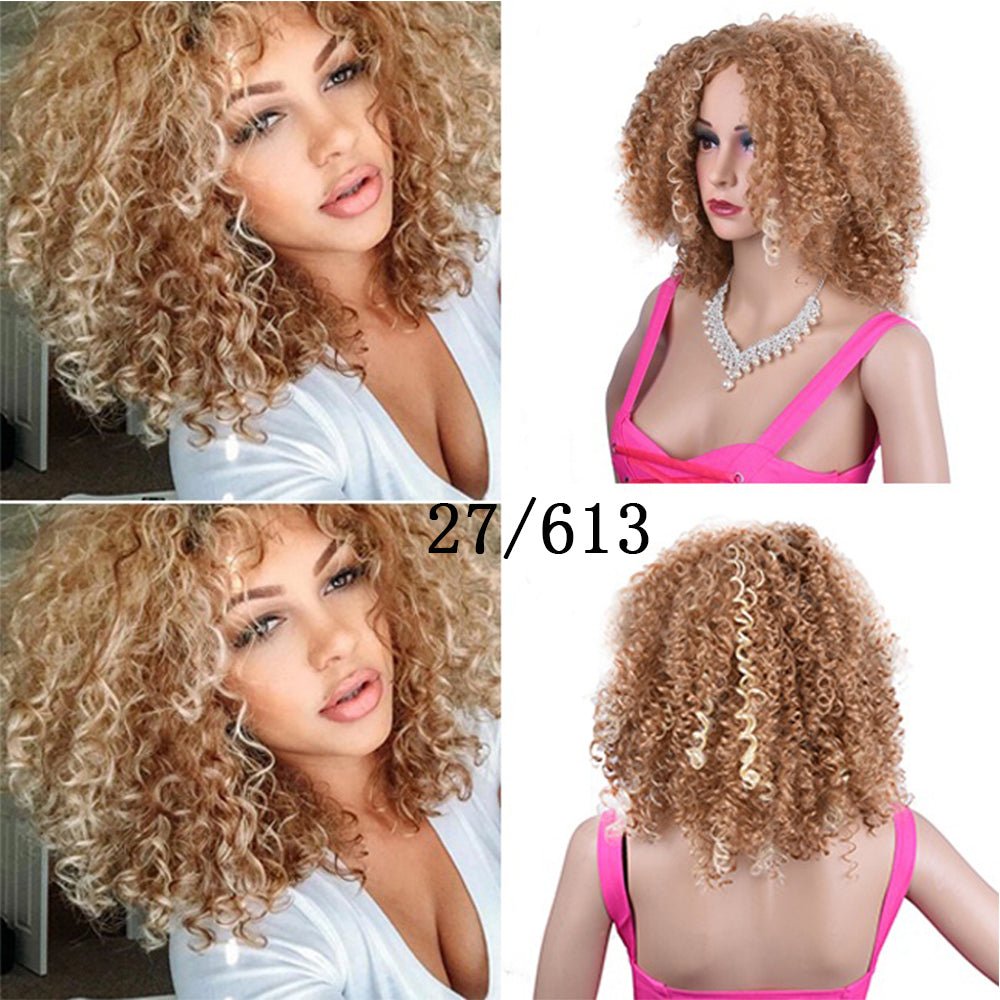 Synthetic Afro Curly Wig African Wigs For Black Women - Pendo Store