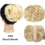 Synthetic Women's Hair Bun Bands Short Curly Chignon Hairpins Claw In Hairpieces for Fake False Hair Scrunchy Black Brown Wigs For Black Women Cosplay Wigs For Women