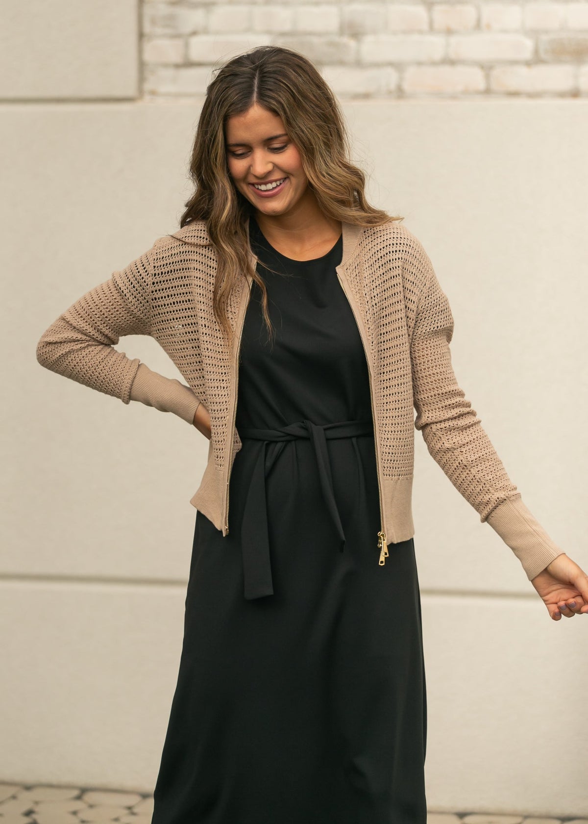Tate Crochet Open Knit Cardigan - Pendo Store