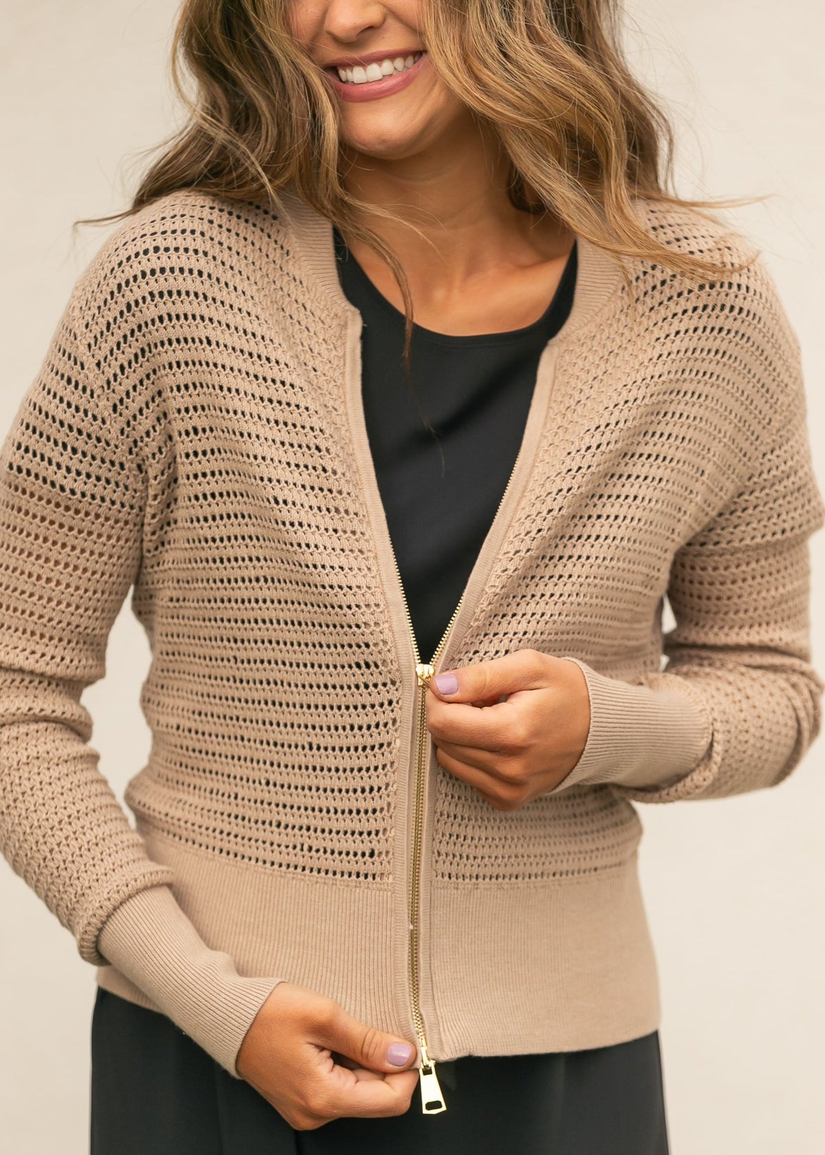 Tate Crochet Open Knit Cardigan - Pendo Store