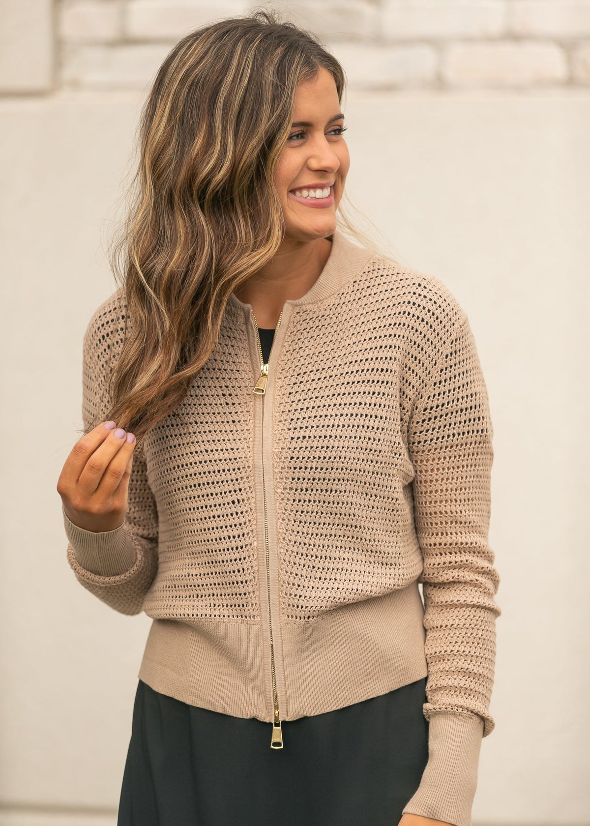 Tate Crochet Open Knit Cardigan - Pendo Store