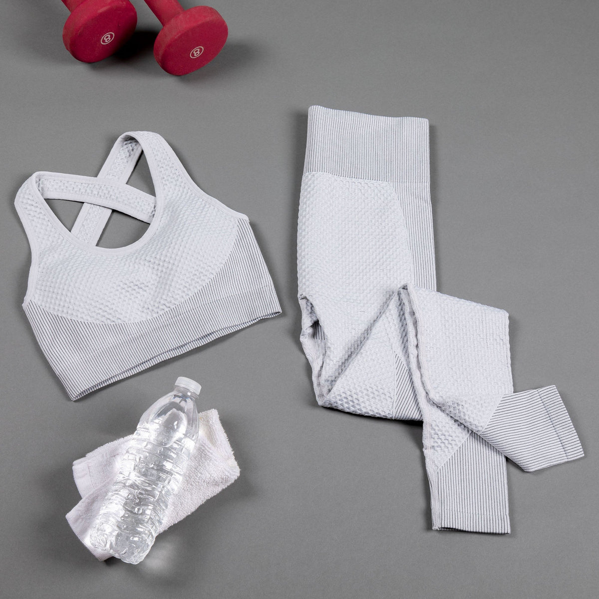 Textured Leggings & Sports Bra Activewear Set - Pendo Store