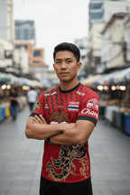 Thailand National Elephant Thai Pattern Football Jersey T-Shirt Men Women Unisex Country Pride Graphic Tee Summer outdoors - Pendo Store