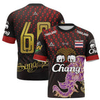 Thailand National Elephant Thai Pattern Football Jersey T-Shirt Men Women Unisex Country Pride Graphic Tee Summer outdoors - Pendo Store