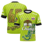 Thailand National Elephant Thai Pattern Football Jersey T-Shirt Men Women Unisex Country Pride Graphic Tee Summer outdoors - Pendo Store