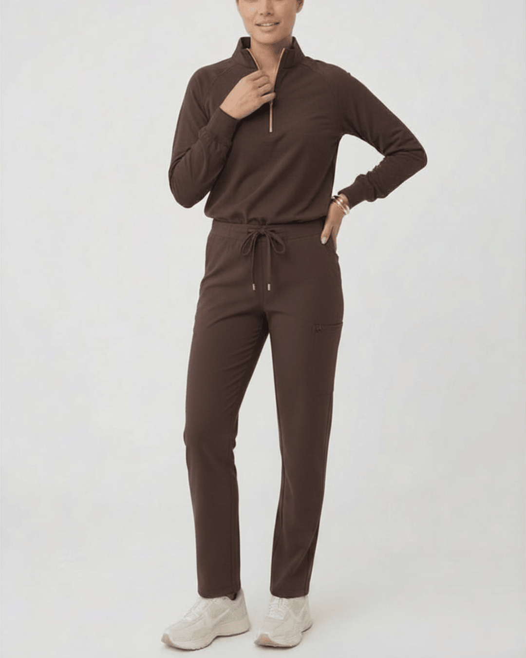 The Long Sleeve Essential Pullover - Espresso - Pendo Store