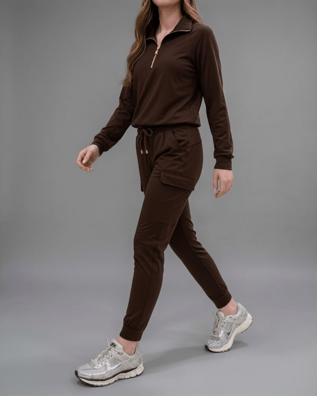 The Long Sleeve Essential Pullover - Espresso - Pendo Store