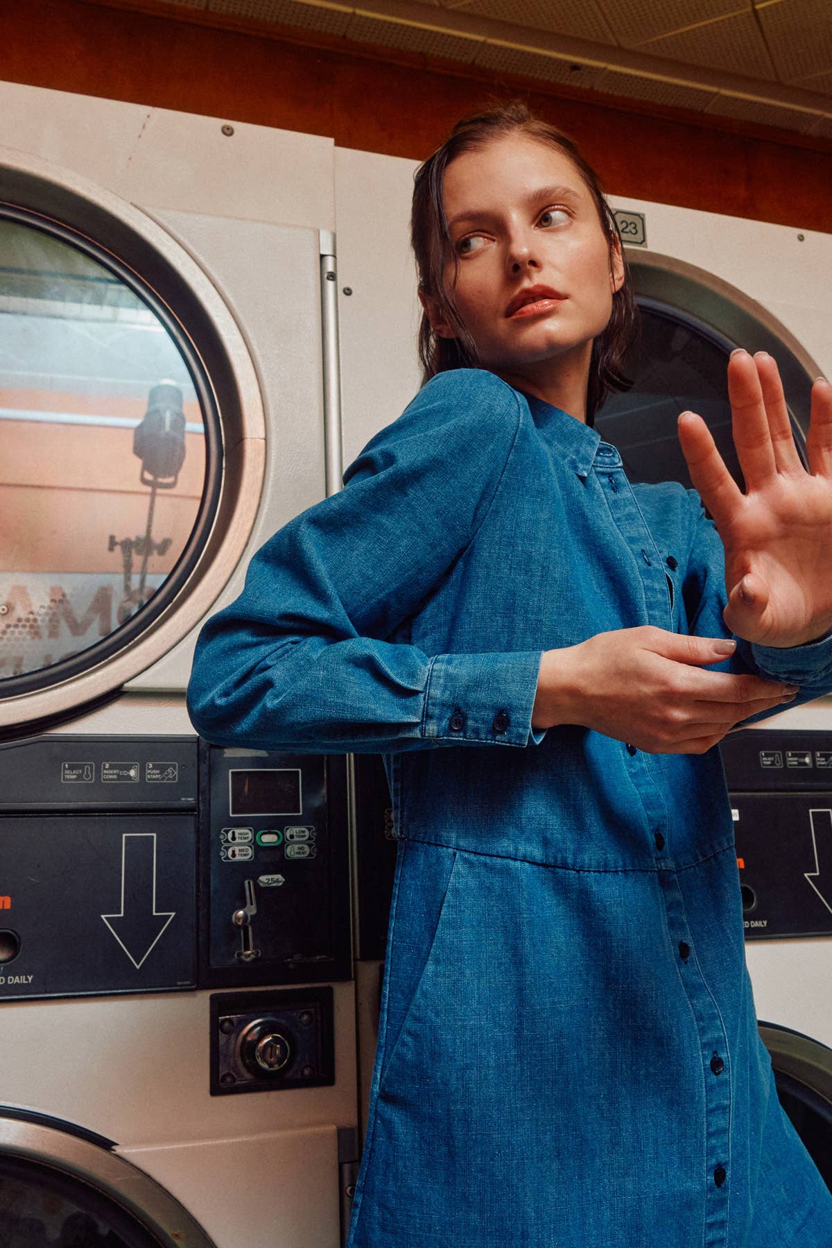 The Sunday Stroll Denim Shirt Dress - Pendo Store