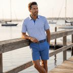 Tuna Performance Polo Light Blue Navy - Pendo Store