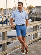Tuna Performance Polo Light Blue Navy - Pendo Store