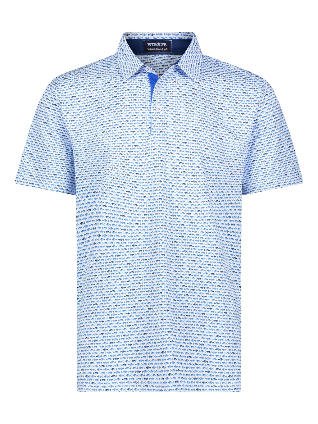 Tuna Performance Polo Light Blue Navy - Pendo Store