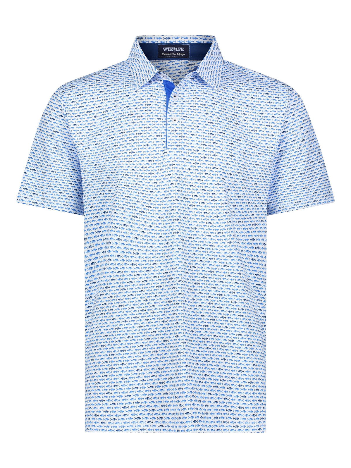 Tuna Performance Polo Light Blue Navy - Pendo Store