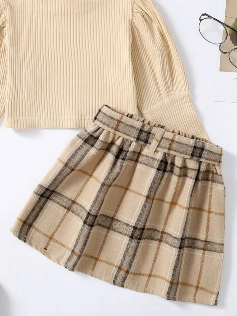 Turtleneck Long Sleeve Top and Skirt Set - Pendo Store