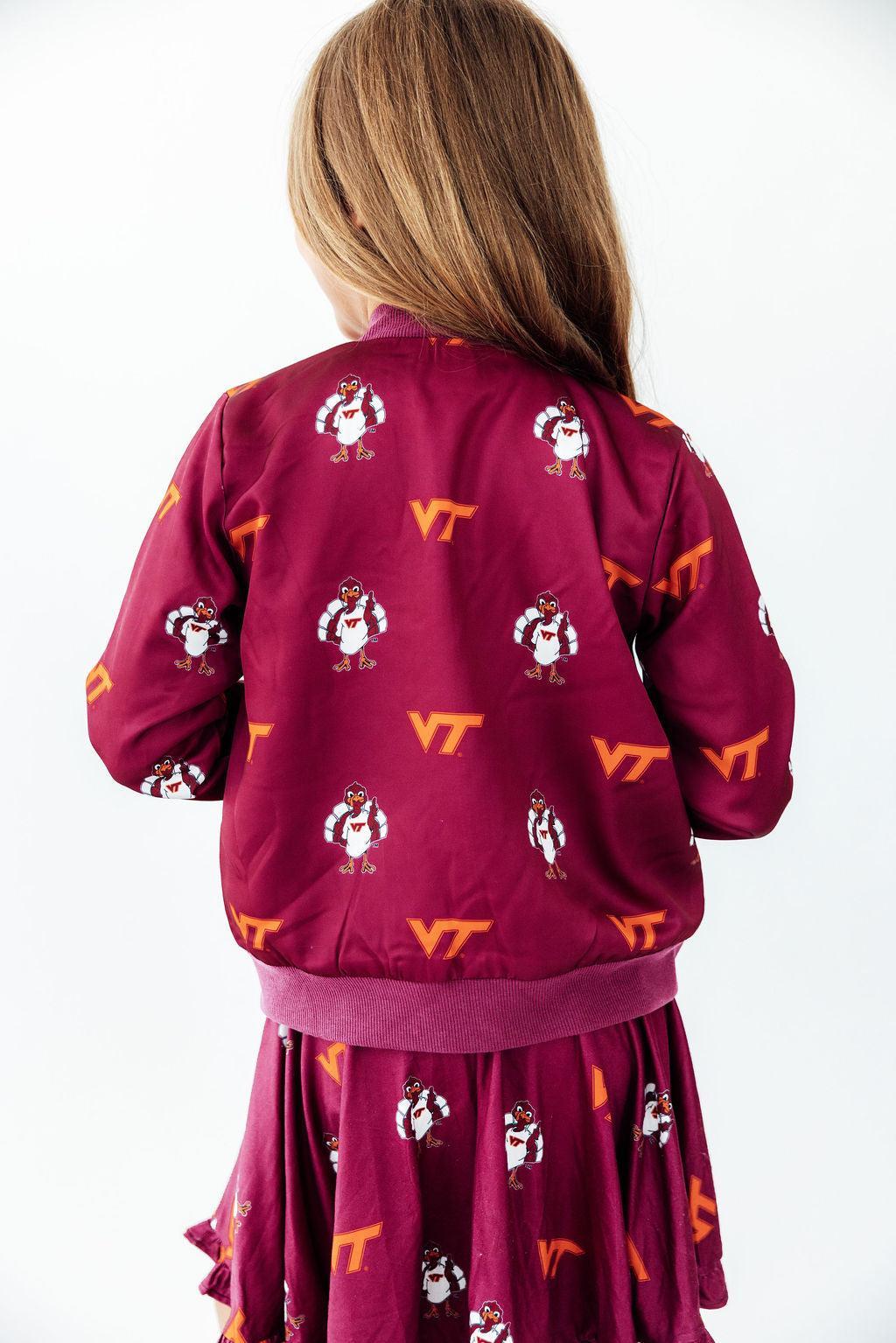 Virginia Tech Maroon Hokie Satin Jacket - Pendo Store