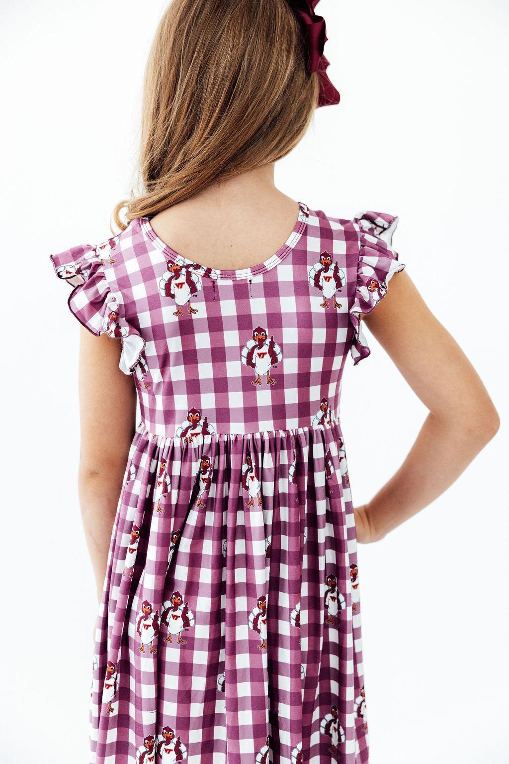 Virginia Tech Plaid Hokie Flutter Twirl Dress - Pendo Store