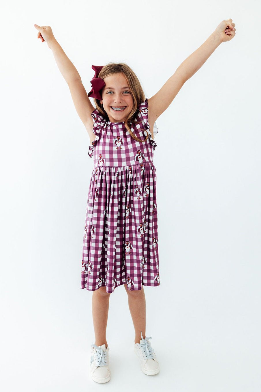 Virginia Tech Plaid Hokie Flutter Twirl Dress - Pendo Store