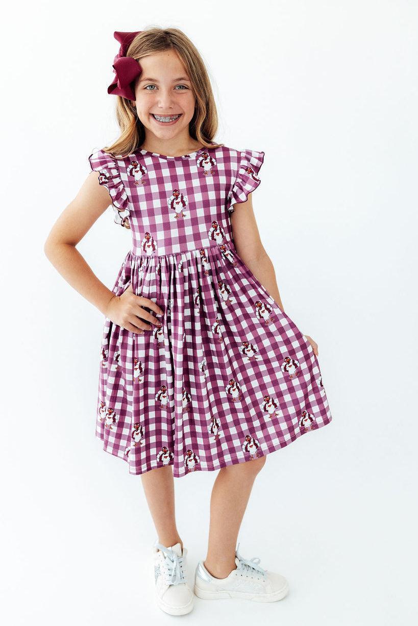 Virginia Tech Plaid Hokie Flutter Twirl Dress - Pendo Store