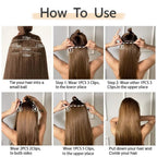 Voluminous Brown-Blonde Clip-In Extensions: 60.96 cm Wavy & Curly Synthetic Hair Set - Pendo Store